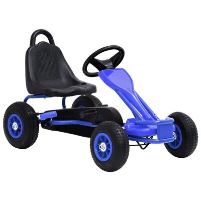 vidaXL Pedal Go-Kart with Pneumatic Tyres Blue