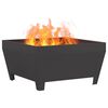vidaXL Fire Pit Black 80 x 80 x 43 cm Steel