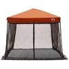 vidaXL Camping Tent Set 2 pcs Grey and Orange Taffeta and Fabric