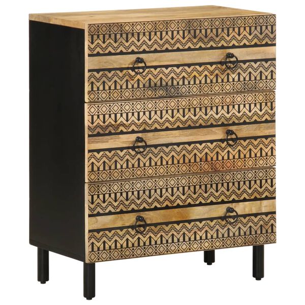 vidaXL Sideboard 60x33.5x75 cm Solid Rough Wood Mango