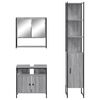 vidaXL 3 Piece Bathroom Furniture Set Grey Sonoma Engineered Wood