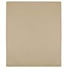 vidaXL Jersey Fitted Sheets 2 pcs Taupe 140x200 cm Cotton