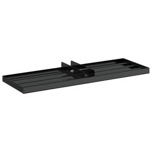 vidaXL Garden Leveling Rake Black 75 x 25 x 6 cm Powder-Coated Steel