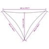 vidaXL Sunshade Sail Oxford Fabric Triangular 5x5x6 m Beige
