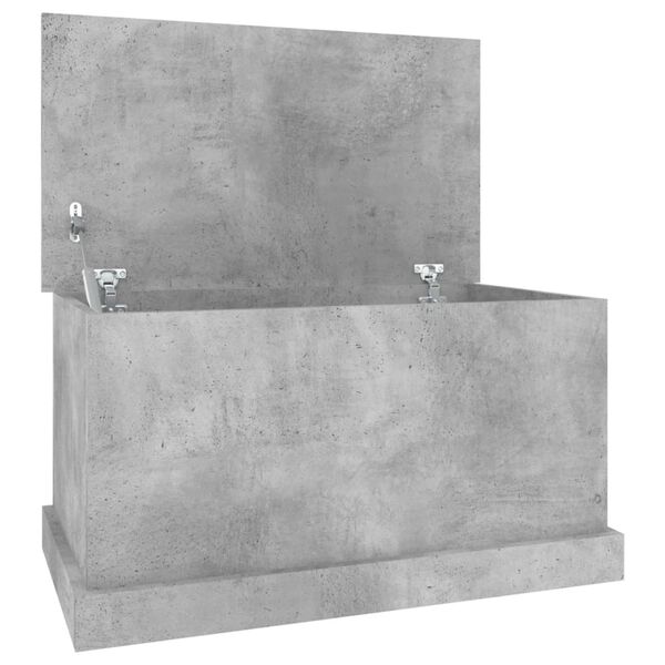 vidaXL Storage Box Concrete Grey 70x40x38 cm Engineered Wood