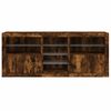 vidaXL Sideboard with LED Lights Smoked Oak 181.5x37x67 cm