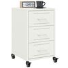 vidaXL Bedside Cabinet White 36x39x59 cm Steel