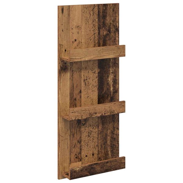 vidaXL Magazine Rack Old Wood 43 x 11 x 102 cm Engineered Wood
