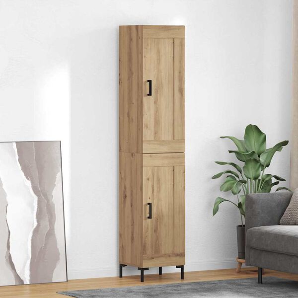 vidaXL Highboard Artisan Oak 34.5 x 34 x 180 cm Engineered Wood