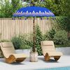 vidaXL Balinese Parasol 260 Blue 180-190 cm Cotton and solid wood