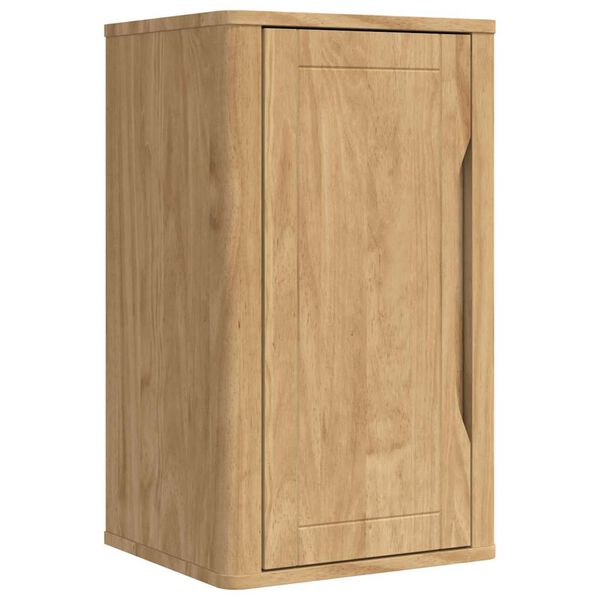 vidaXL Bathroom Wall Cabinet with Door FLORO Wax Brown 35 x 30 x 60 cm
