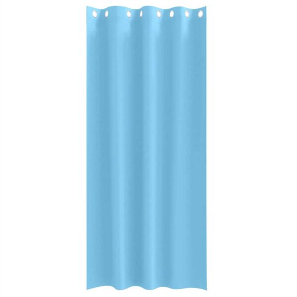 vidaXL Blackout Curtains with Rings 2 pcs Light Blue 245 x 140 cm