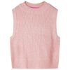 Kids' Sweater Vest Knitted Light Pink 104