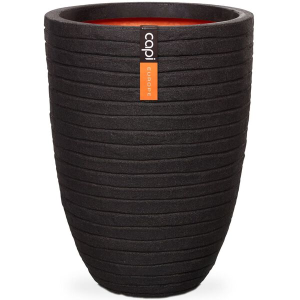 Capi Vase Nature Row Elegant Low 36x47 cm Black KBLRO782