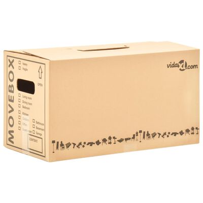 vidaXL Moving Boxes Carton XXL 100 pcs 60x33x34 cm