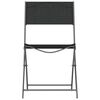 vidaXL Folding Outdoor Chairs 2 pcs Black Steel and Textilene