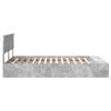 vidaXL Bed Frame with Shelf Concrete Grey 160 x 200 cm Engineered Wood