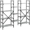 vidaXL Bookshelf Grey Sonoma 160x28.5x136.5 cm Engineered Wood