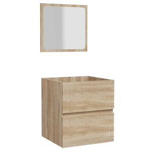 vidaXL Bathroom Cabinet with Mirror Sonoma Oak Engineered Wood