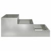vidaXL Garden Planter Silver 90 x 90 x 35 cm Galvanised Steel