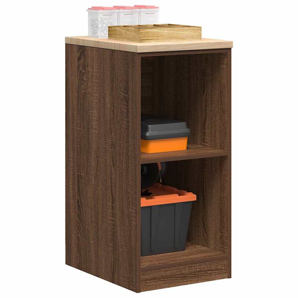 vidaXL Garage Storage Cabinet Brown Oak 40x51x85 cm Solid Wood Pine
