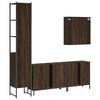 vidaXL 4 Piece Bathroom Cabinet Set Brown Oak Engineered Wood