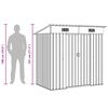 vidaXL Garden Shed Grey Metal
