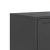 vidaXL TV Cabinet Black 68.5x39x60.5 cm Steel