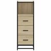 vidaXL Bathroom Cabinet Sonoma Oak 35x37.5x100 cm Engineered Wood