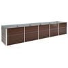 vidaXL Raised Bed | Brown | Galvanised steel | 400x80x45 cm | Durable