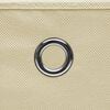 vidaXL Storage Boxes with Lid 10 pcs Cream 32x32x32 cm Fabric