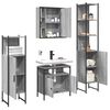 vidaXL 4 Piece Bathroom Cabinet Set Grey Sonoma Engineered Wood