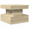 vidaXL Coffee Table with LED Lights Sonoma Oak 50x50x40 cm