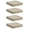 vidaXL Floating Wall Shelves 4 pcs Oak 23x23.5x3.8 cm MDF