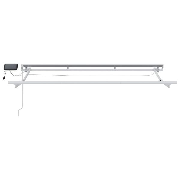 vidaXL Manual Awning Frame with LEDs White 3.5 x 2.5 m Aluminium