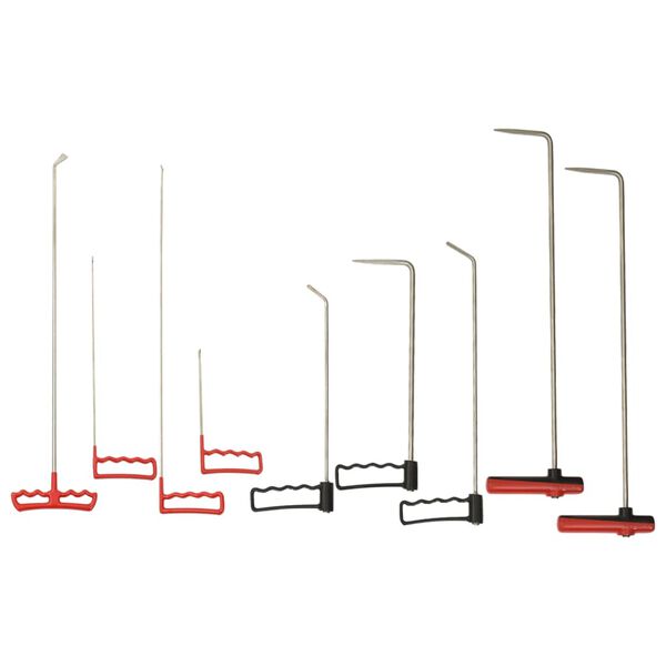 vidaXL 9 Piece Paintless Car Dent Removal Rod Kit Stainless Steel