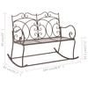 vidaXL Garden Bench 104 cm Iron Antique Brown