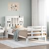 vidaXL Bookcase Bed without Mattress White 90x190 cm Single Solid Wood Pine
