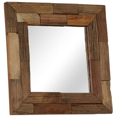vidaXL Mirror Solid Reclaimed Wood 50x50 cm