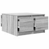 vidaXL Coffee Table with Drawers Grey Sonoma 70.5x70x40 cm