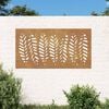 vidaXL Garden Wall Decoration 105x55 cm Corten Steel Leaf Design
