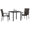 vidaXL Garden Dining Set 5 pcs Brown Poly rattan