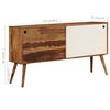 vidaXL Sideboard Solid Acacia Wood 118x30x66 cm