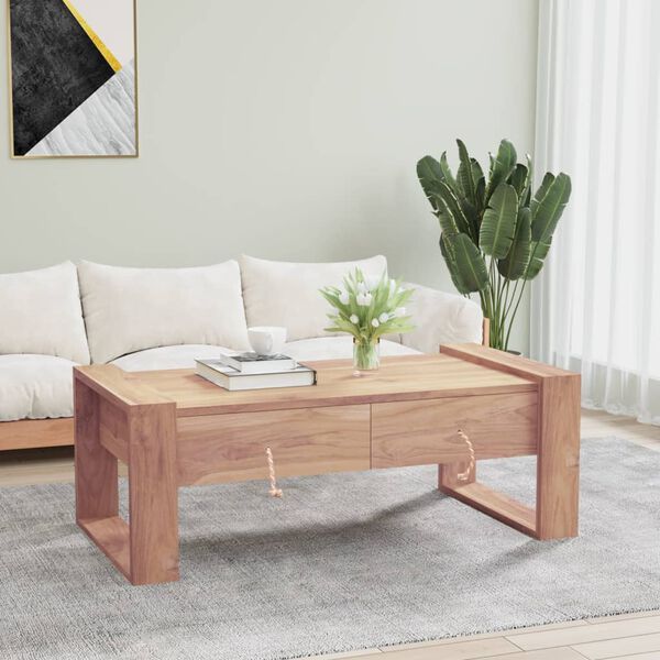 vidaXL Coffee Table 110x60x40 cm Solid Teak Wood