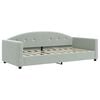 vidaXL Daybed with Trundle without Mattress Light Grey 90x190 cm Single