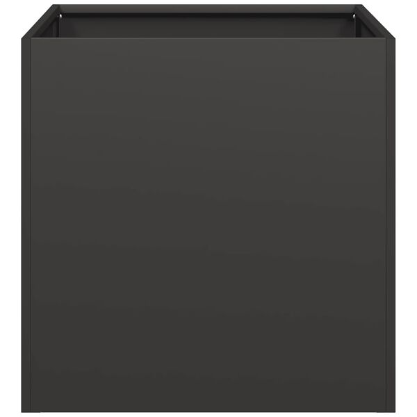 vidaXL Planter Black 40x40x40 cm Cold-rolled Steel