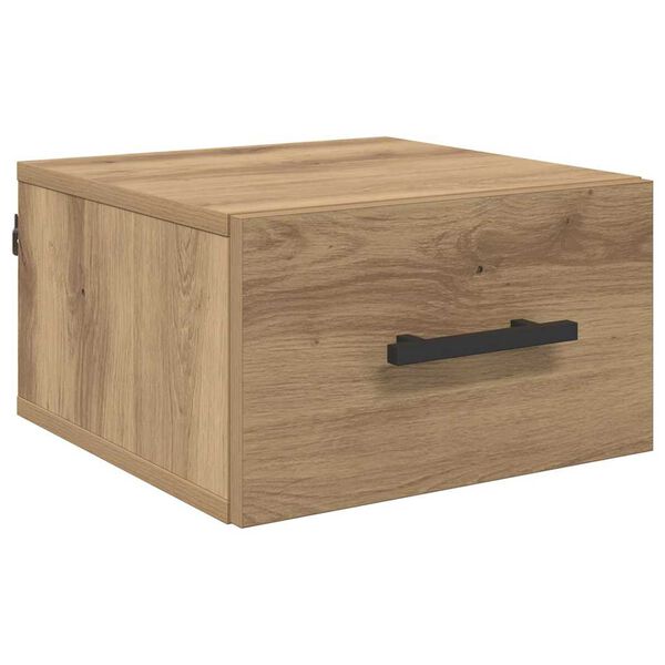 vidaXL Bedside Cabinet Artisan oak 35 x 35 x 20 cm Engineered wood