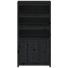 vidaXL Highboard Black 80x35x154 cm Solid Wood Pine