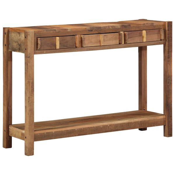 vidaXL Console Table Brown 107 x 33 x 76 cm Solid Reclaim Wood