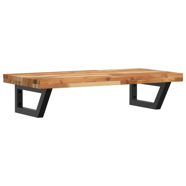 vidaXL Basin Shelf Wall Mounted Steel and Solid Wood Acacia